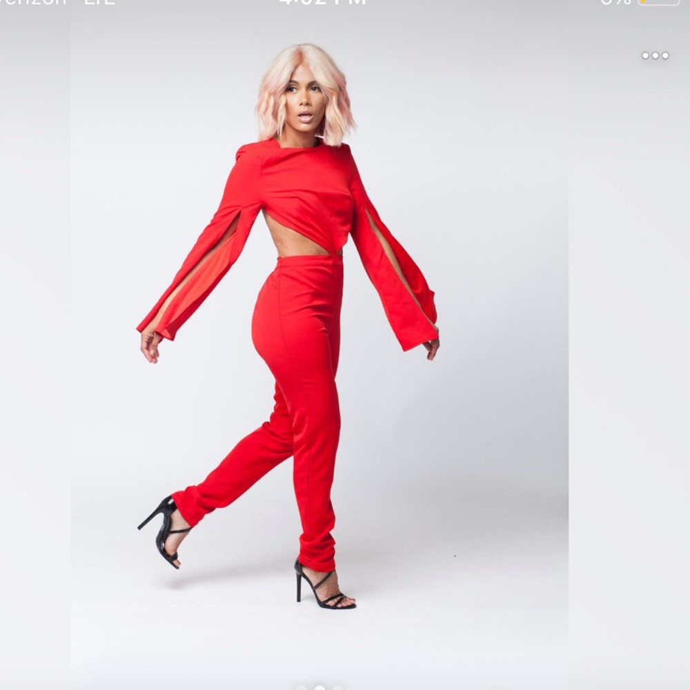 Red Jumpsuit - Picture 4 of 4